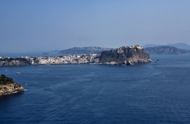 procida Island (Napoli İtalya, campania, havadan görünümü)