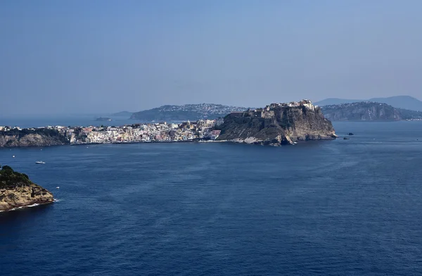 Italia, Campania, veduta aerea dell'Isola di Procida (Napoli ) — Foto Stock