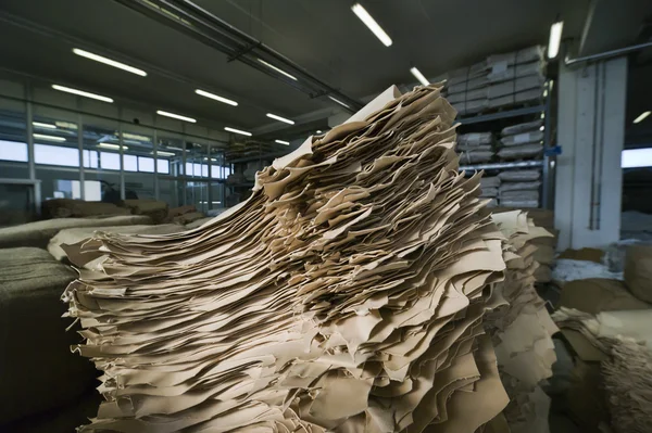 Italien, Neapel, koskinn i en läderfabrik — Stockfoto