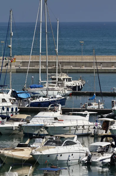 stock image Italy, Sicily, Mediterranean sea, Marina di Ragusa, view of luxury yachts in the marina