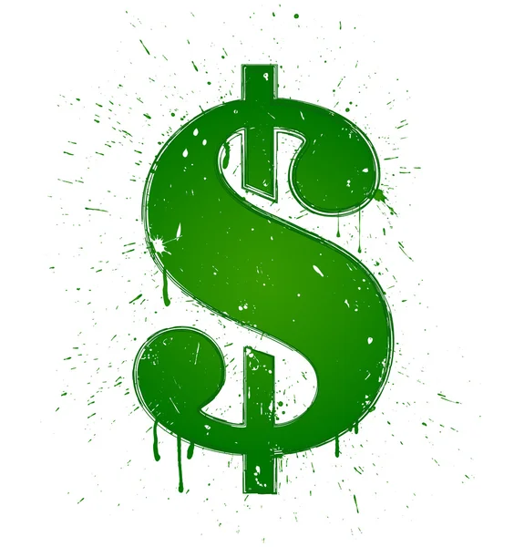 Grüner Dollar — Stockvektor