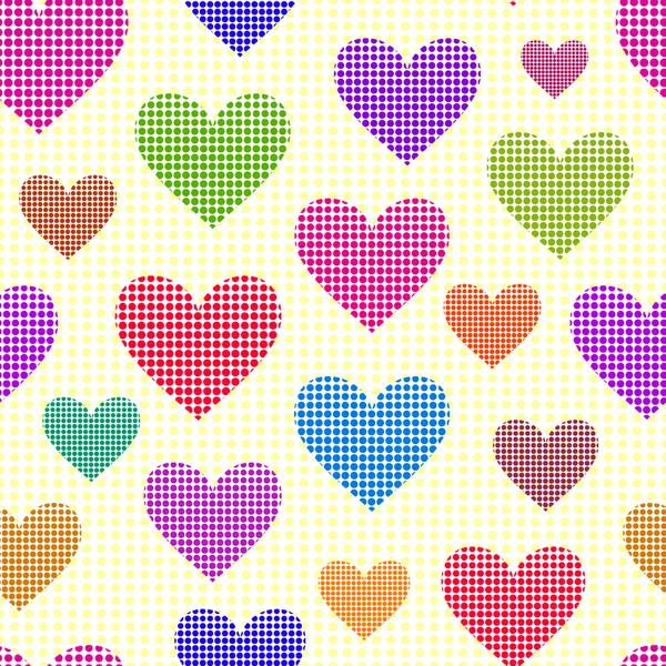 Abstract dotted hearts — Stock Vector