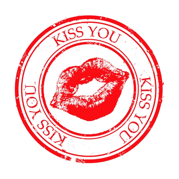 Selo "beijar você " — Vetor de Stock
