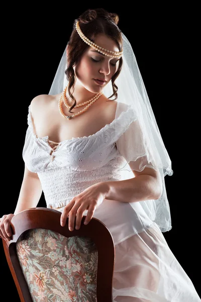 Bella sposa sensuale in lingerie — Foto Stock