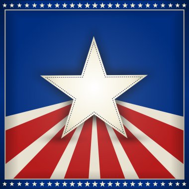 Patriotic USA background with stars and stripes clipart