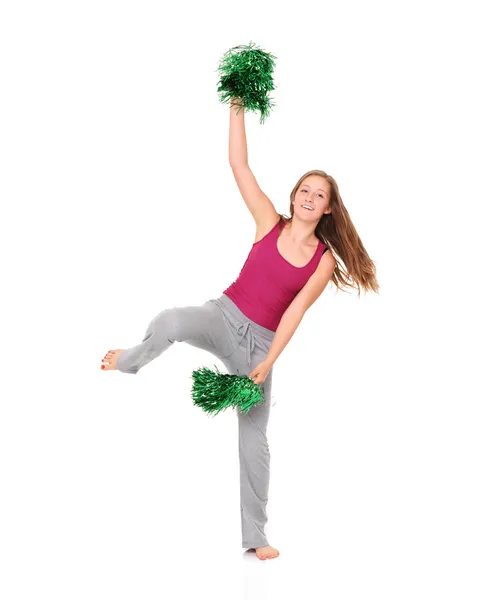 Młoda cheerleaderka — Zdjęcie stockowe