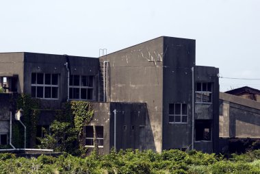 kalıntıları ako lise, miyake Island, Japonya