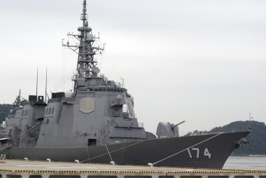 Kirishima torpedo missle destroyer, Yokosuka, Japan clipart