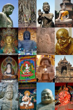 Buddhas and bodhisattva clipart