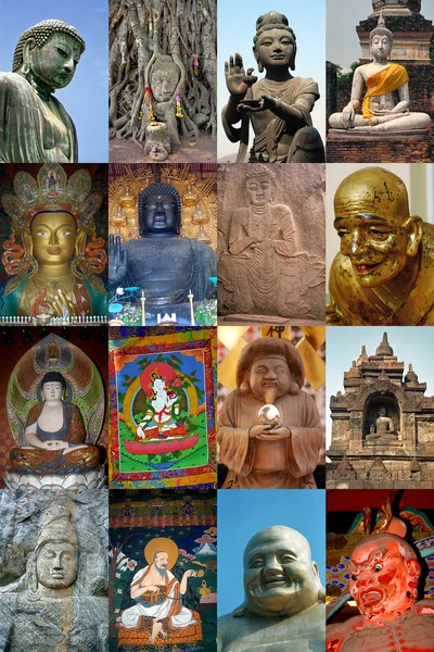 stock image Buddhas and bodhisattva