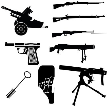 Weapon and artillery 2 clipart
