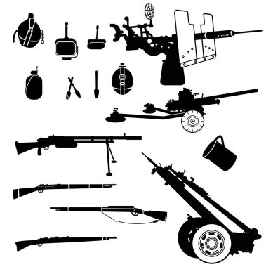 Weapon and artillery 1 clipart