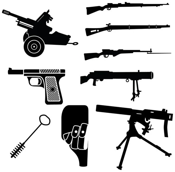 Weapon and artillery 2 — Stock Vector