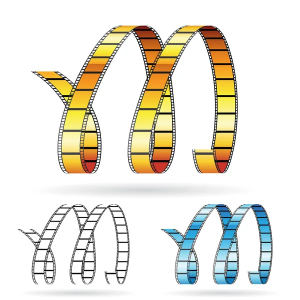 Кинокатушки, образующие букву M — стоковый вектор