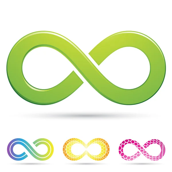 Sleek infinity symbols — Stock Vector