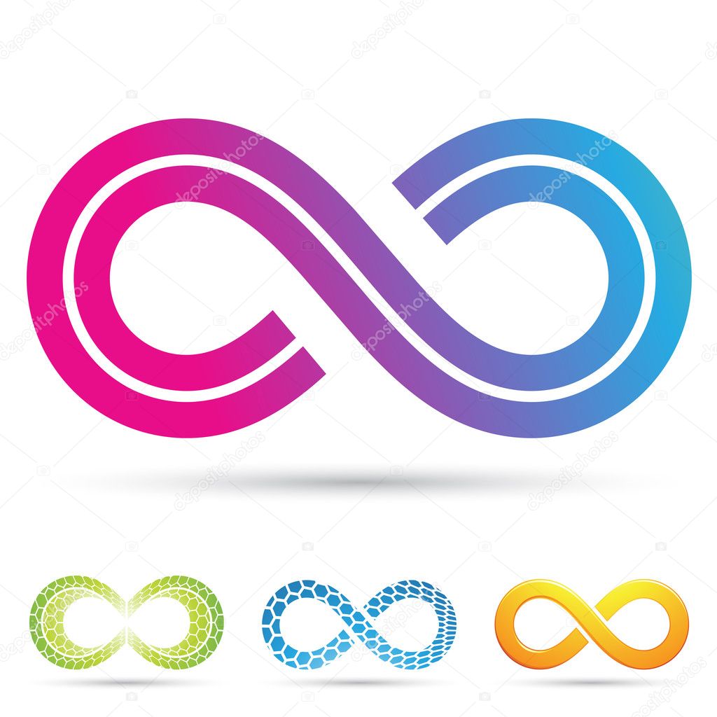 retro style infinity symbol