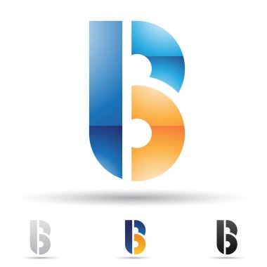 Abstract icon for letter B clipart