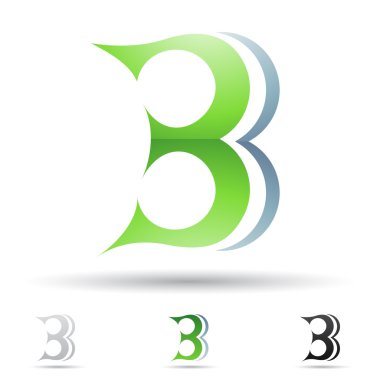 Abstract icon for letter B clipart