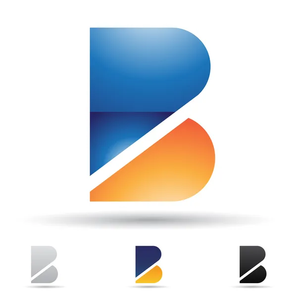 Streszczenie ikona na literę b — Wektor stockowy