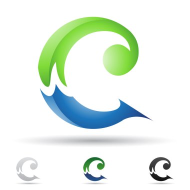 Abstract icon for letter C clipart