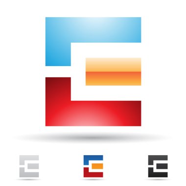 Abstract icon for letter E clipart