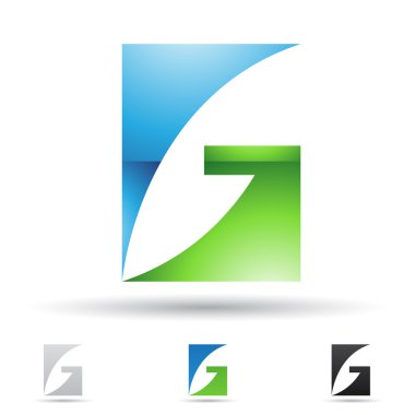 Abstract icon for letter G clipart