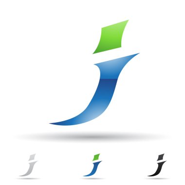 Abstract icon for letter J clipart