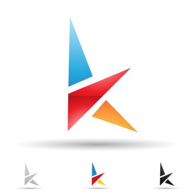 Abstract icon for letter K clipart