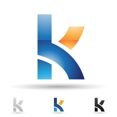 Abstract icon for letter K clipart