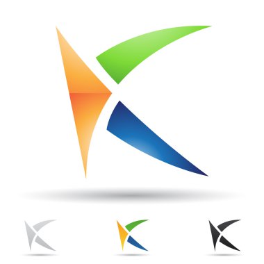 Abstract icon for letter K clipart