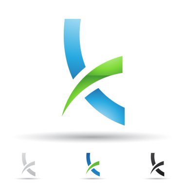 Abstract icon for letter K clipart