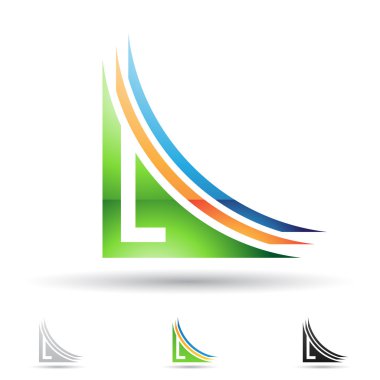Abstract icon for letter L clipart