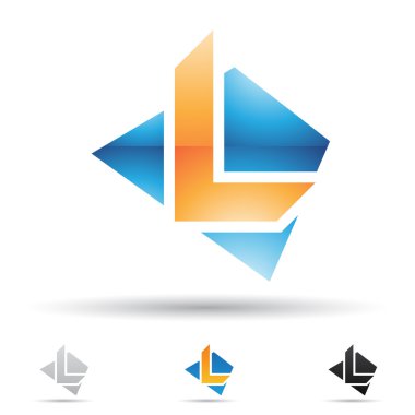 Abstract icon for letter L clipart