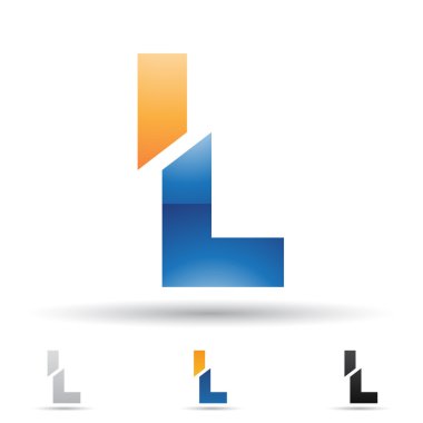 Abstract icon for letter L clipart