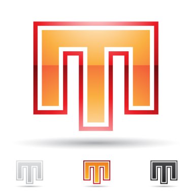 Abstract icon for letter M clipart