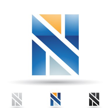 Abstract icon for letter N clipart