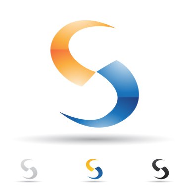 Abstract icon for letter S clipart