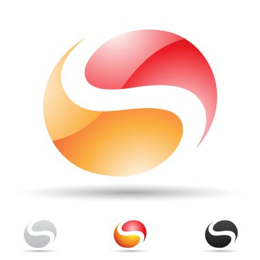 Abstract icon for letter S clipart