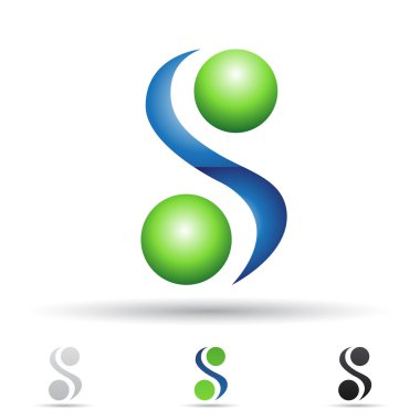 Abstract icon for letter S clipart