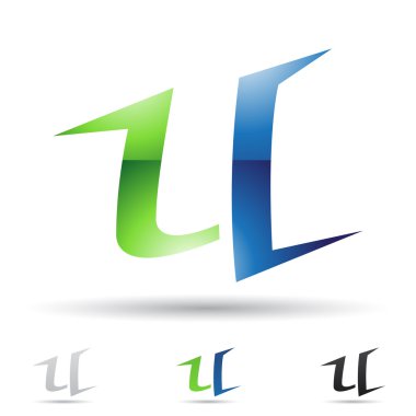 Abstract icon for letter U clipart