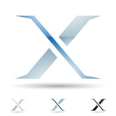 Abstract icon for letter X clipart