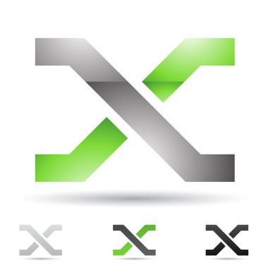 Abstract icon for letter X clipart