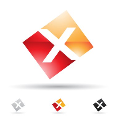 Abstract icon for letter X clipart