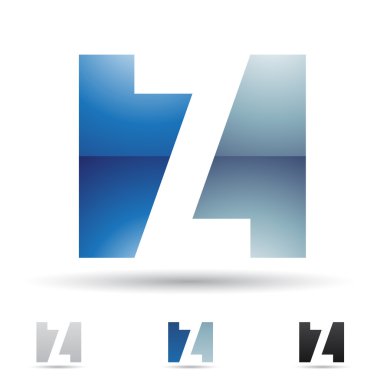 Abstract icon for letter Z clipart