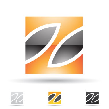 Abstract icon for letter Z clipart