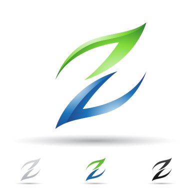 Abstract icon for letter Z clipart