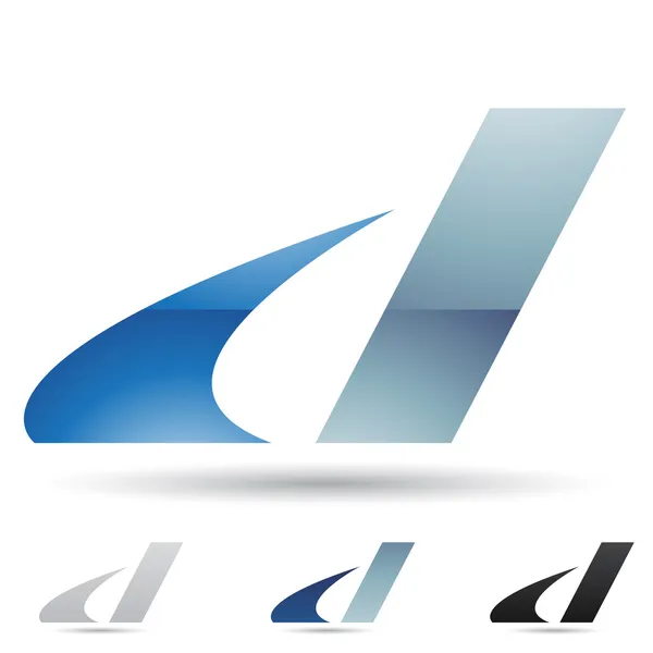 Streszczenie ikona na literę d — Wektor stockowy