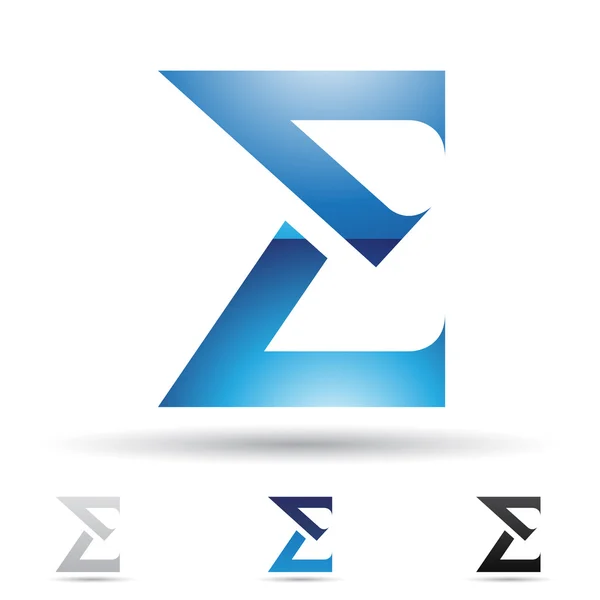 Abstrakt ikonen för bokstaven e — Stock vektor