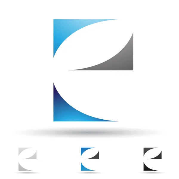 Abstracte pictogram voor brief e — Stockvector
