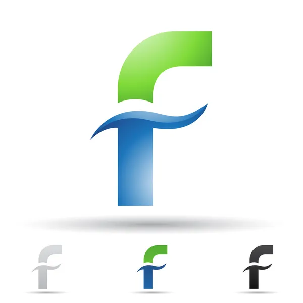 Icono abstracto para la letra F — Vector de stock